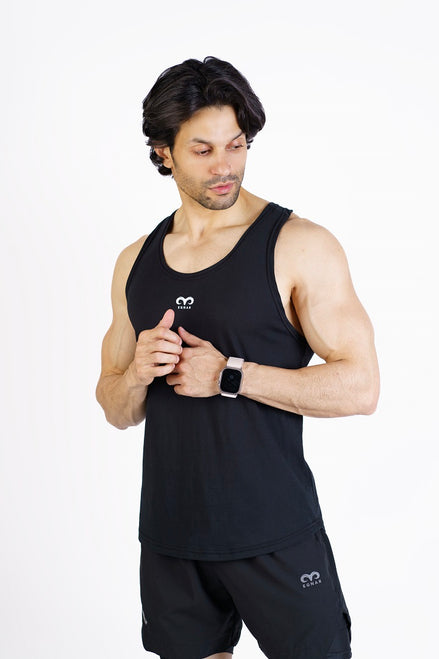 EGNAR RAW CUT TANK BLACK