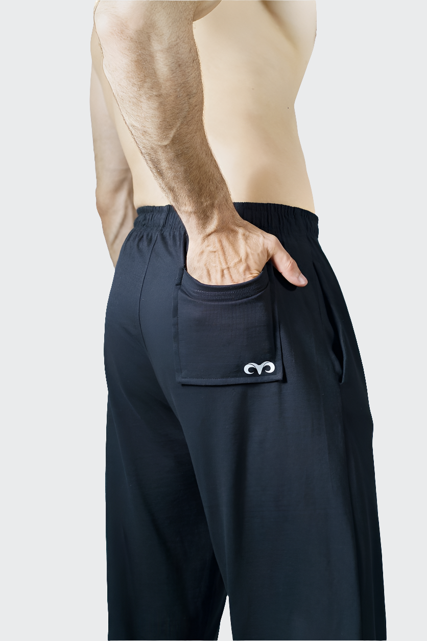 EGNAR NO CUFF OVERSIZE TROUSER-BLACK