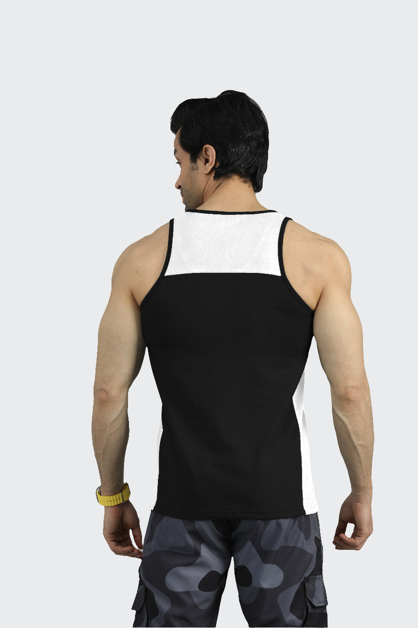 EGNAR ECLIPSE CUT TANK TOP - BLACK