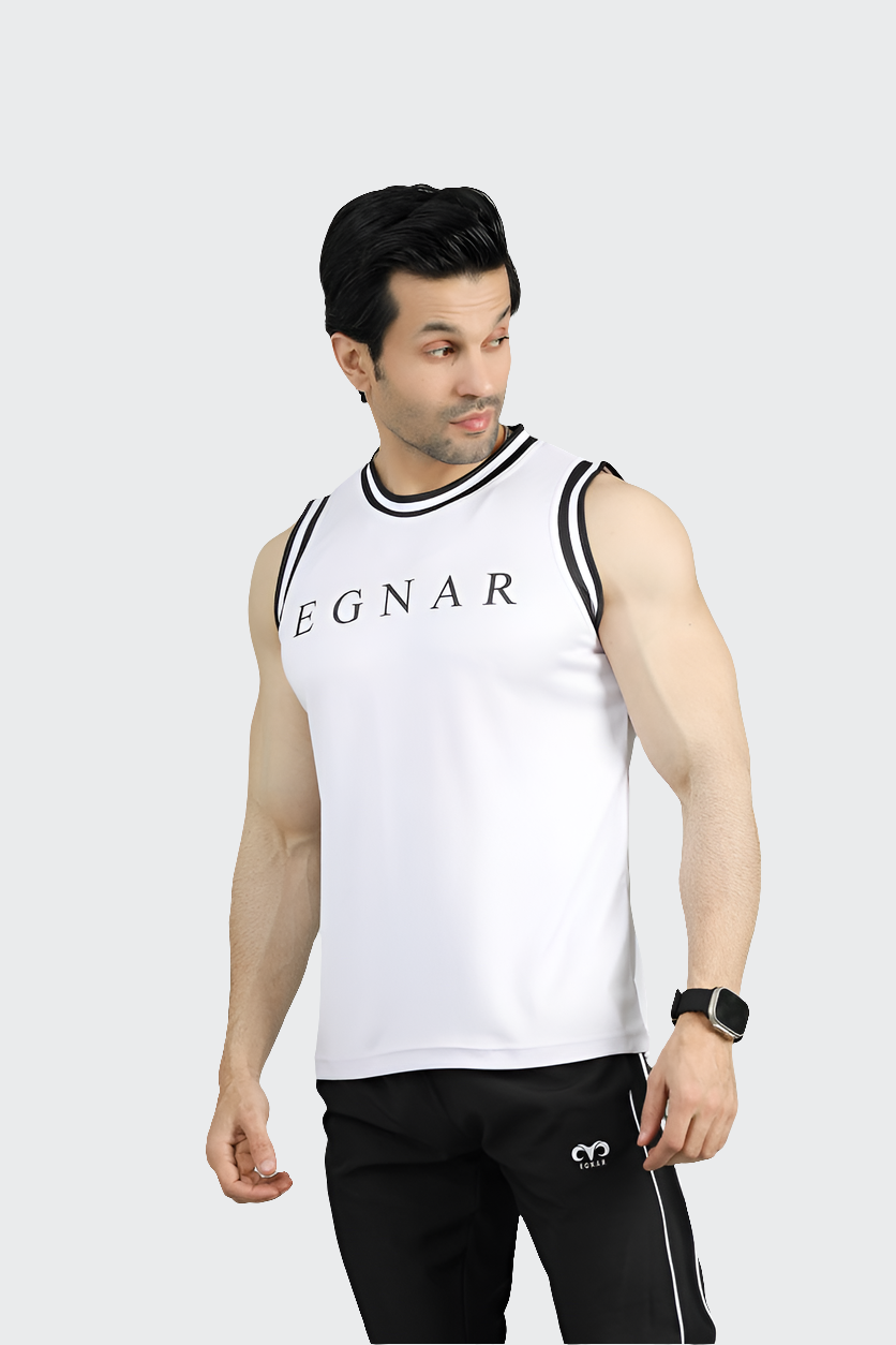 EGNAR CORE MESH TANK TOP - WHITE