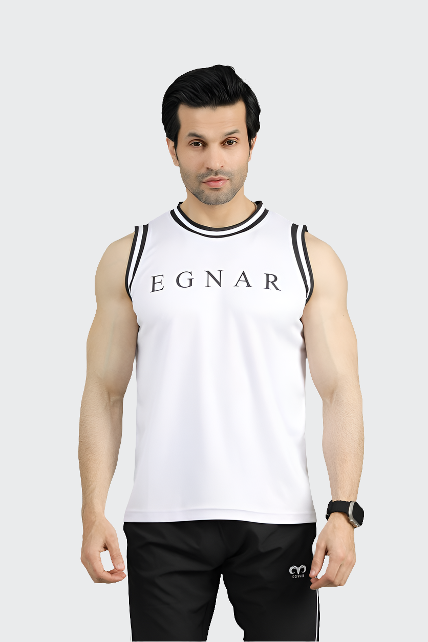 EGNAR CORE MESH TANK TOP - WHITE