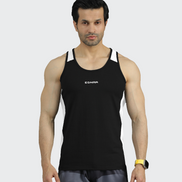 EGNAR ECLIPSE CUT TANK TOP - BLACK