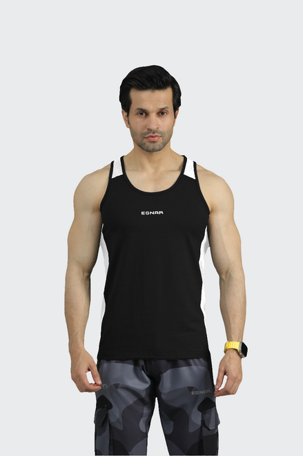 EGNAR ECLIPSE CUT TANK TOP - BLACK