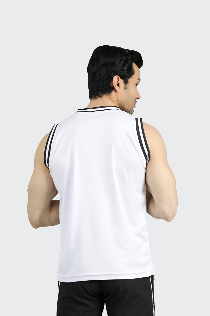 EGNAR CORE MESH TANK TOP - WHITE