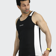 EGNAR ECLIPSE CUT TANK TOP - BLACK