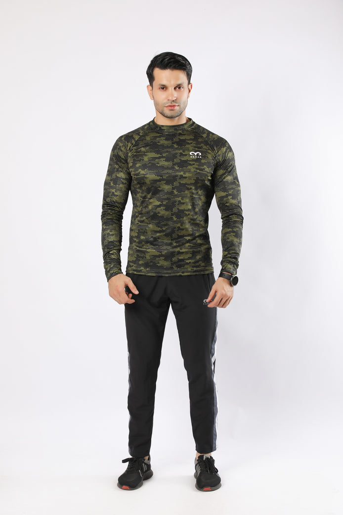 Egnar Flex Tracksuit Green- Full Sleeves