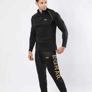 Egnar Men's Gym T-Shirt - Full Sleeves Black Yellow